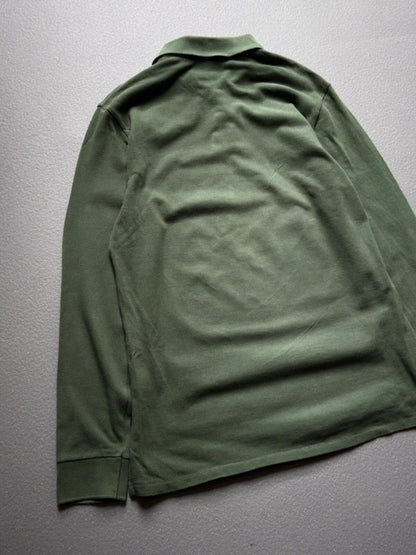 Paul Smith Zebra Long Sleeve Green Polo Shirt Medium