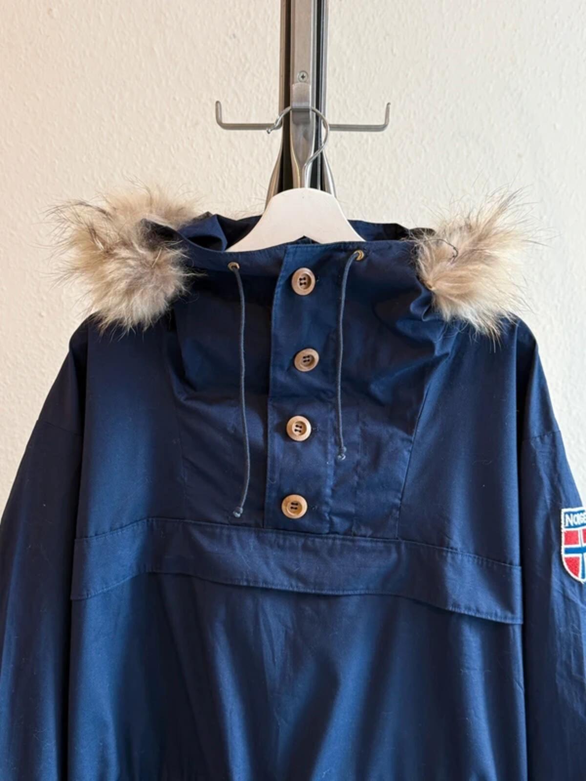 70s Norwegian Mountain Parka Large Vintage Navy