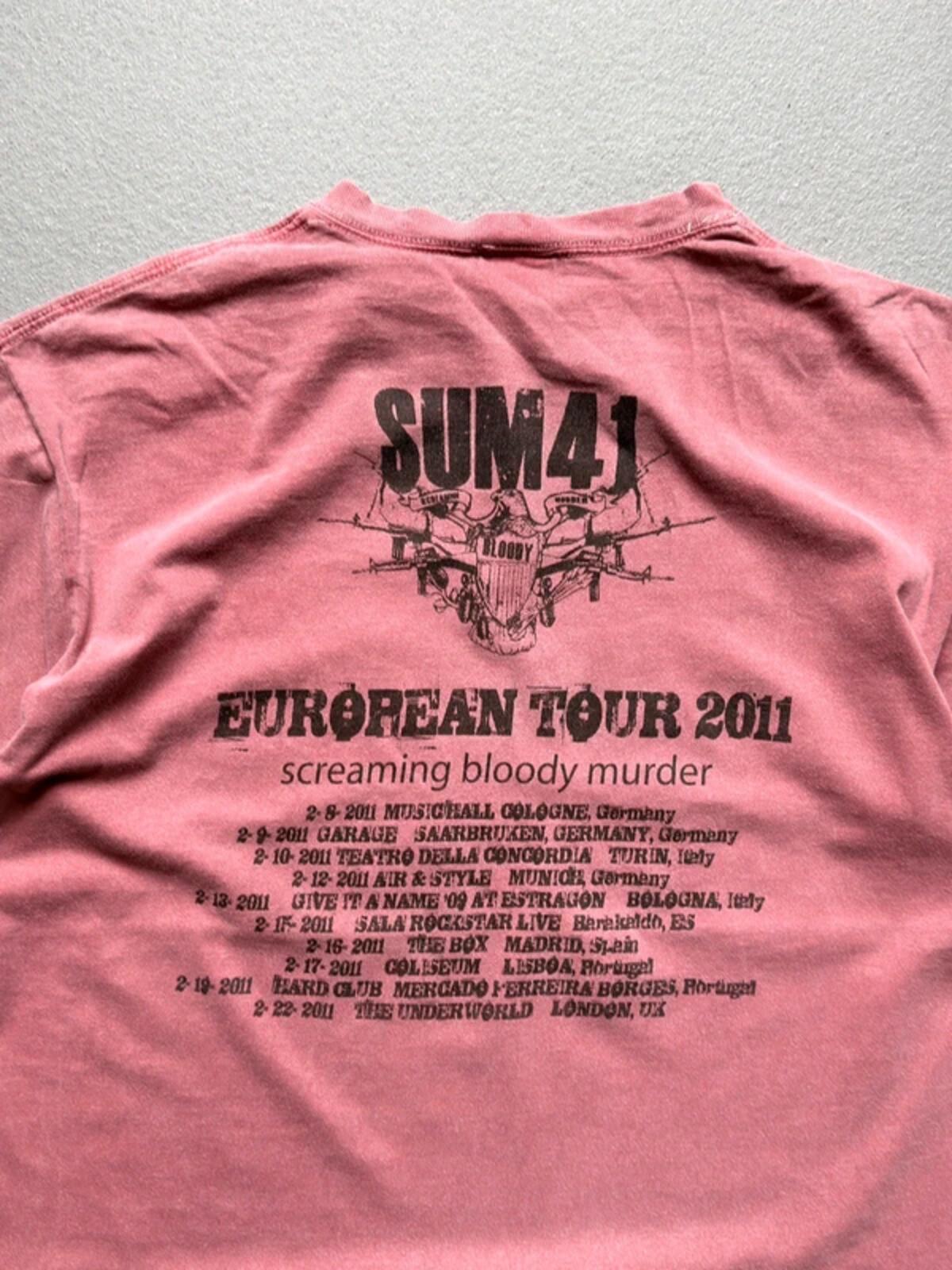 Sun 41 European Tour 2011 T Shirt Medium / Large