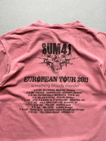 Sun 41 European Tour 2011 T Shirt Medium / Large