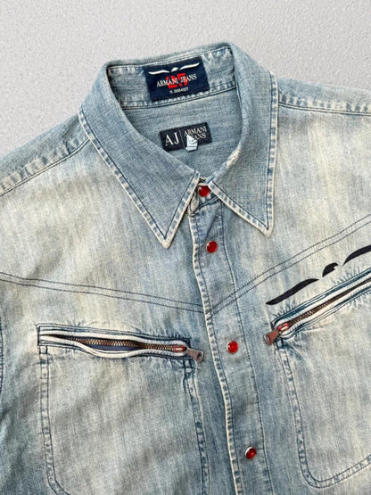 Armani 2000s Denim Shirt Large