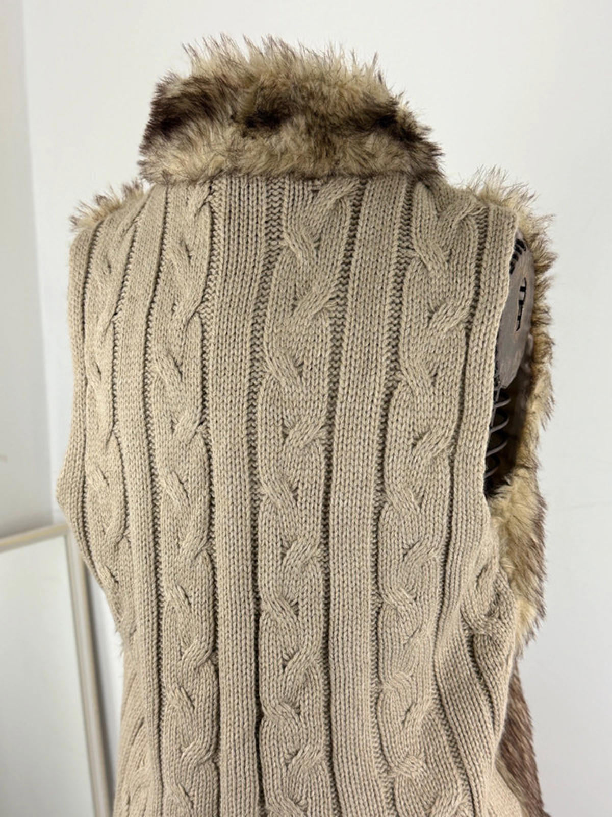 Y2K Faux Fur Afghan Waistcost Size 14