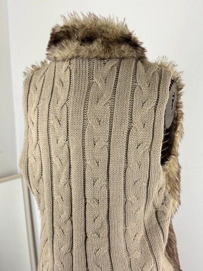 Y2K Faux Fur Afghan Waistcost Size 14