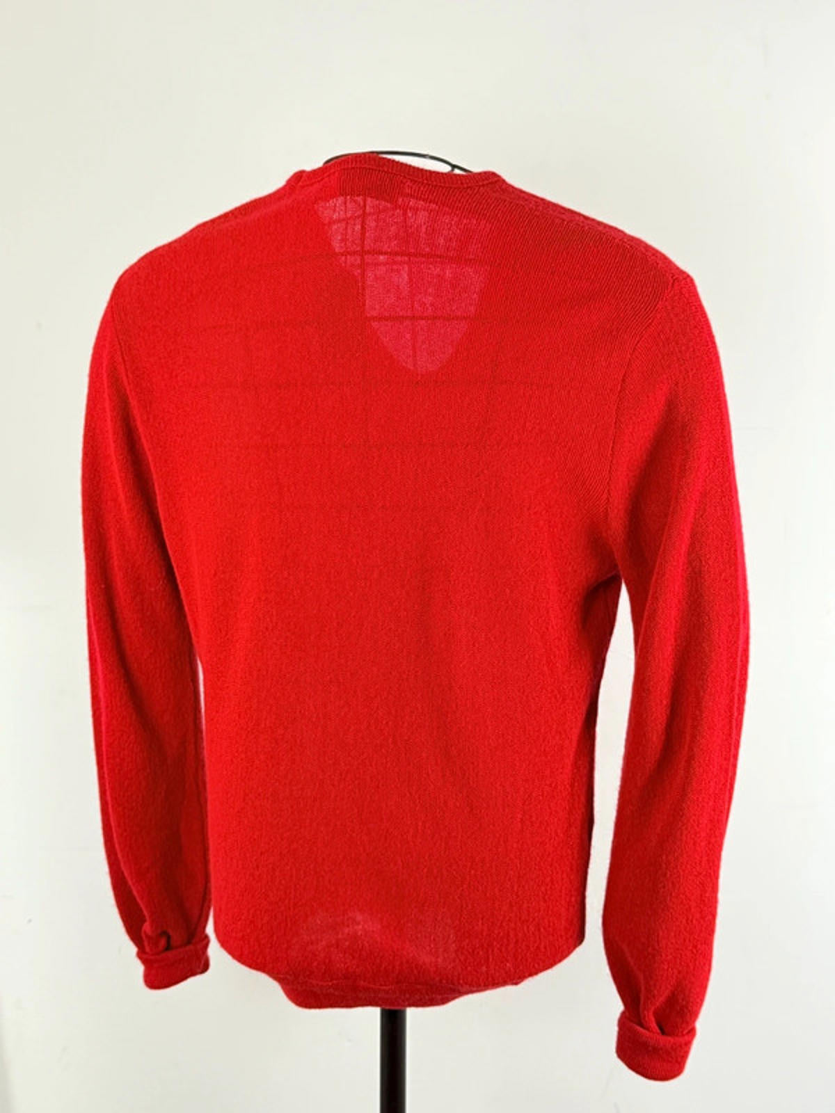 Lacoste 80s Casual V Neck Acrylic Knit Jumper Large