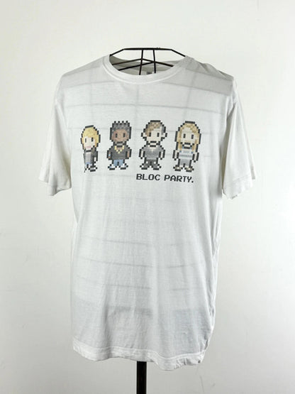 Bloc Party Band T Shirt Large Y2K Indie Vintage Rare