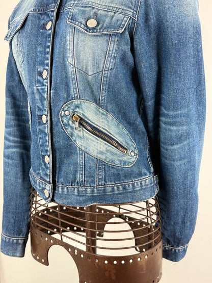 Miss Sixty Denim Utility Jacket Medium Y2K