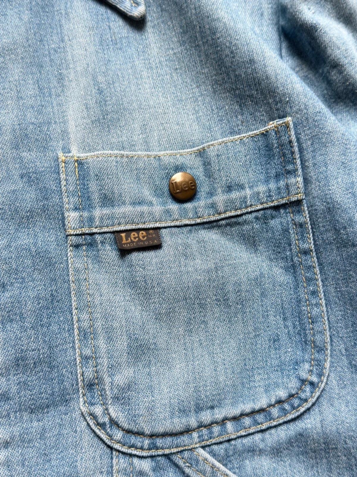 70s Lee Zip Denim Trucker Jacket Medium / Large