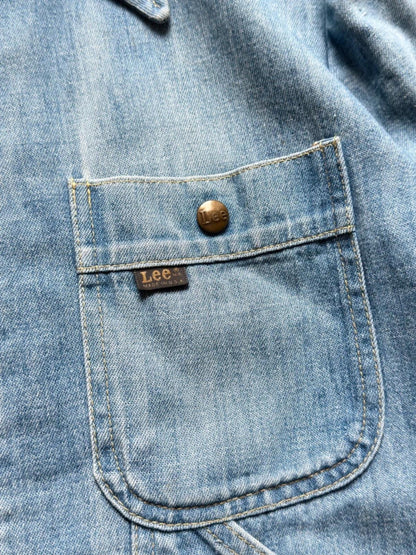 70s Lee Zip Denim Trucker Jacket Medium / Large