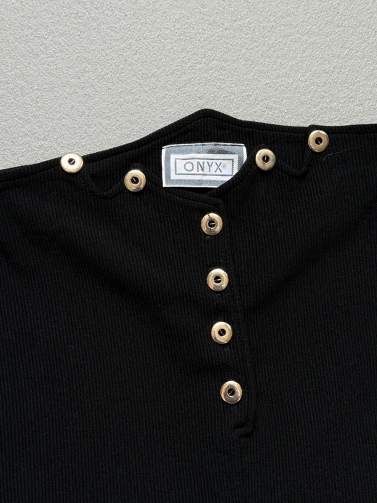 Onyx Y2K Ribbed Mini Skirt Size 6 XS