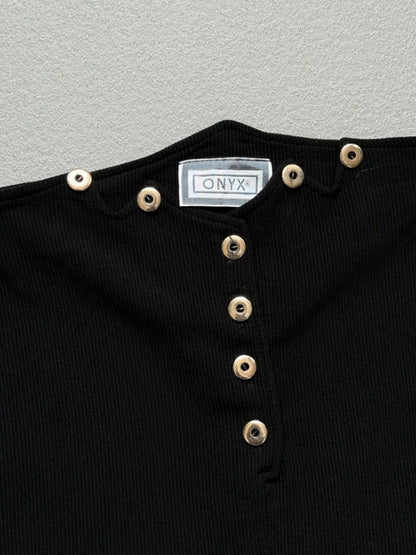 Onyx Y2K Ribbed Mini Skirt Size 6 XS