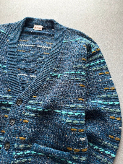 Vintage Cosby Style Grunge Cardigan Medium