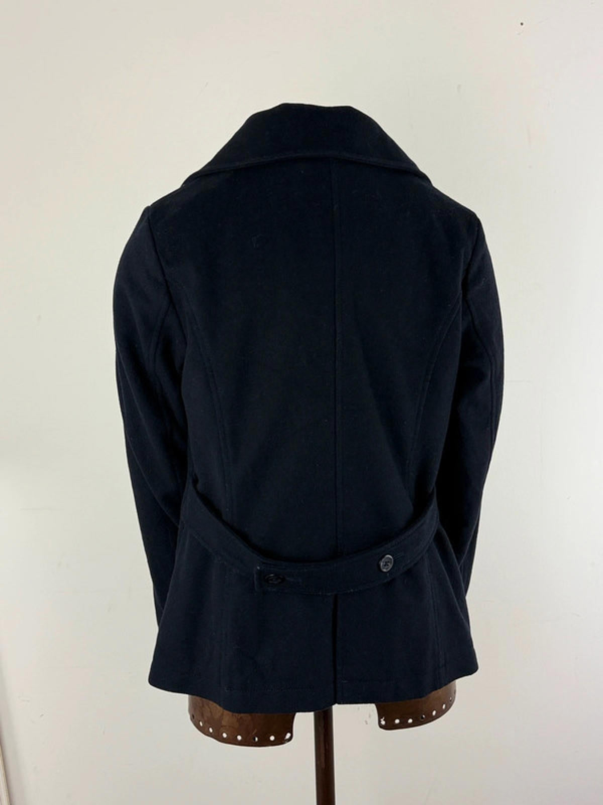 Woolrich Double Breasted Peacoat Large Cropped Navy