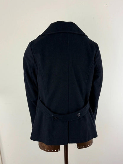 Woolrich Double Breasted Peacoat Large Cropped Navy