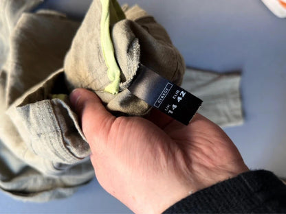 Y2K Linen Blazer Khaki Green Size 14