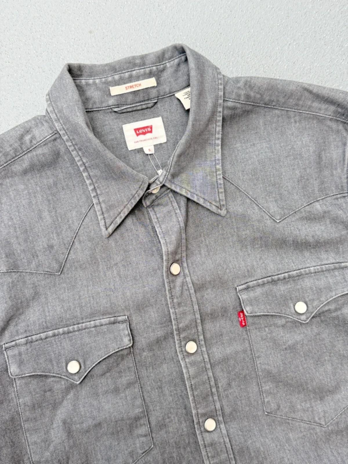 Levi’s Grey Snap Button Western Shirt Small