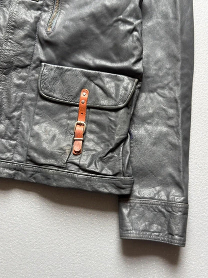 Paul Smith 2000s Leather Utility Jacket Large