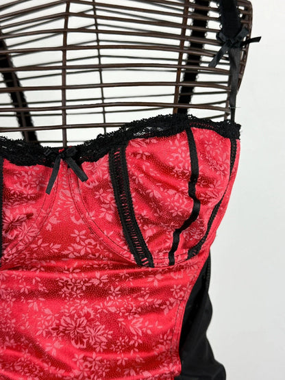 Y2K Camo Corset Top Large