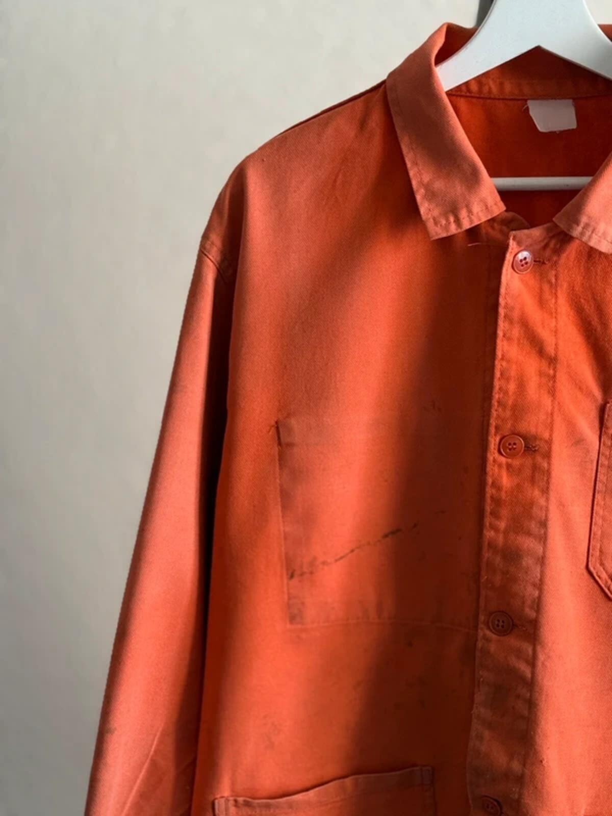 Vintage Orange French Euro Work Jacket XL