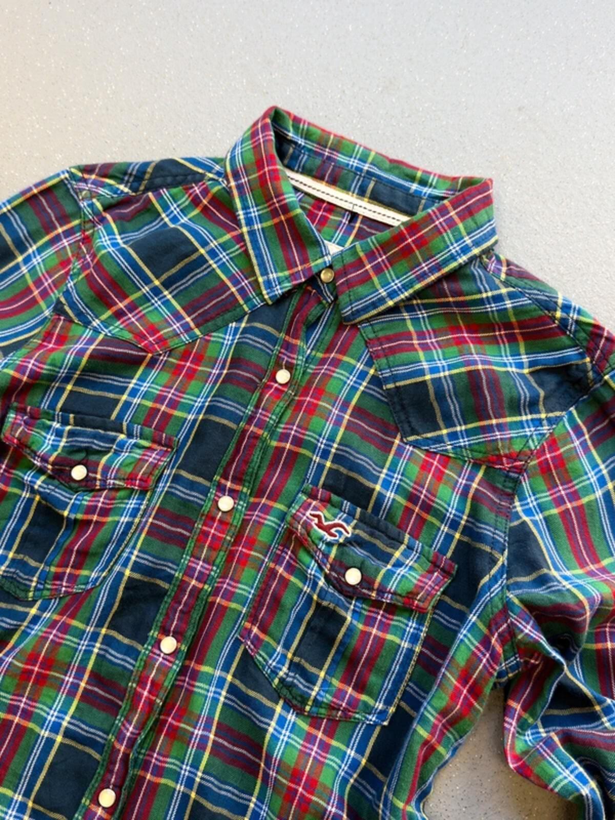 Hollister Y2K Check Shirt Large Ladies