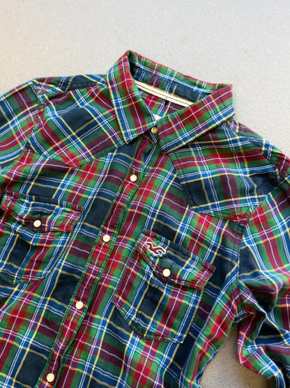 Hollister Y2K Check Shirt Large Ladies