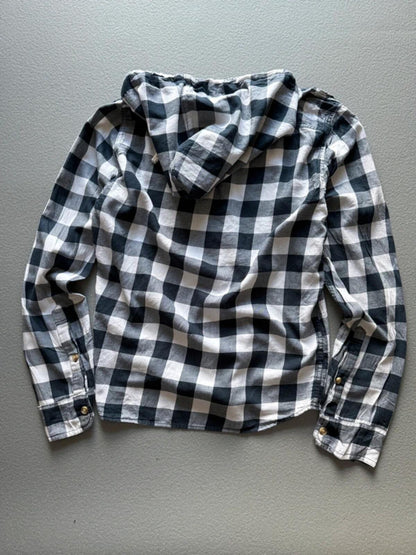 Hollister Y2K Check Shirt Hoodie Large
