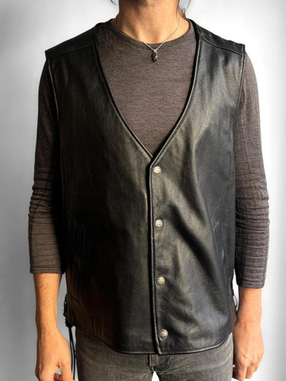 Harley Davidson Leather Biker Vest XXL