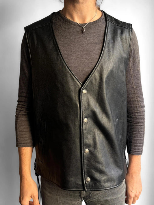 Harley Davidson Leather Biker Vest XXL