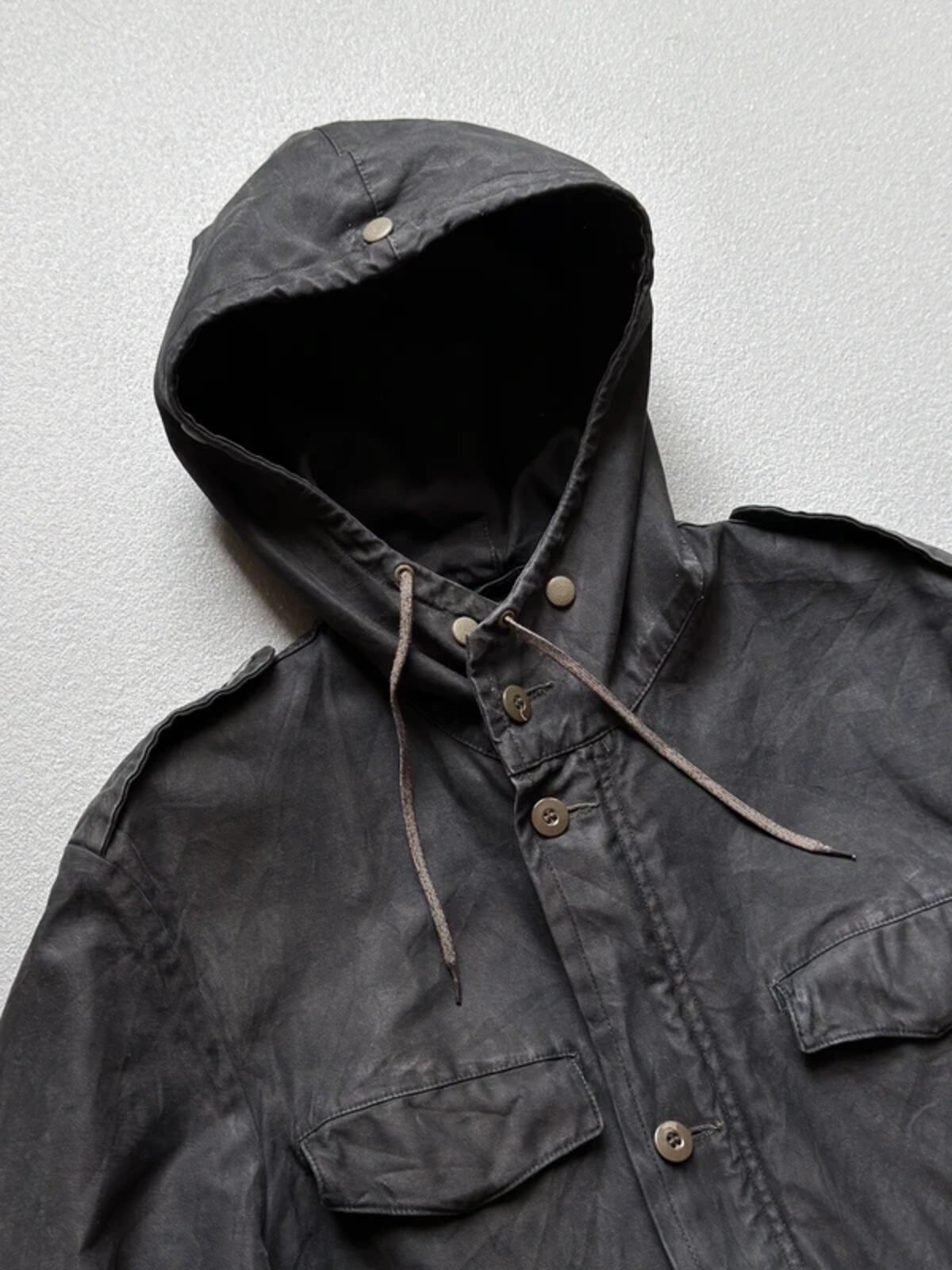 80s Black German Military Parka Large