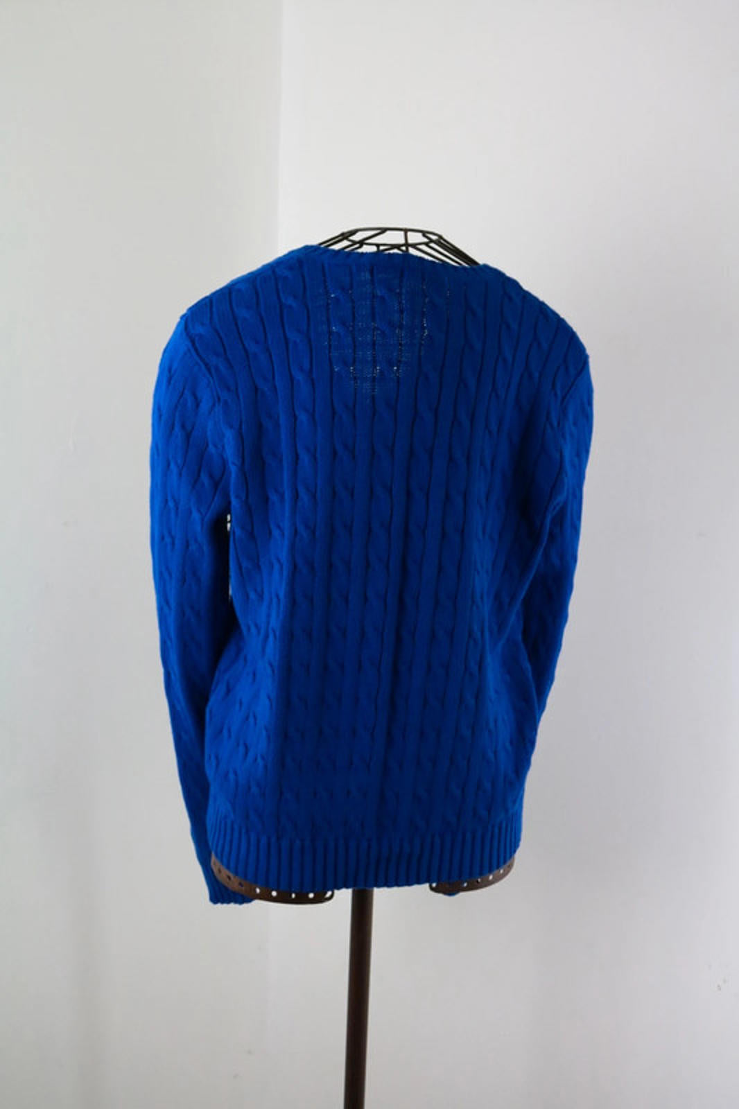 Ralph Lauren Ladies Cable Knit Jumper XL Blue