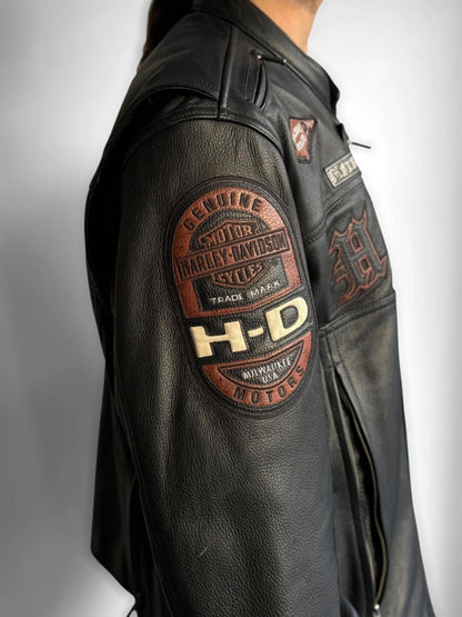 Harley Davidson Leather Biker Jacket XXL