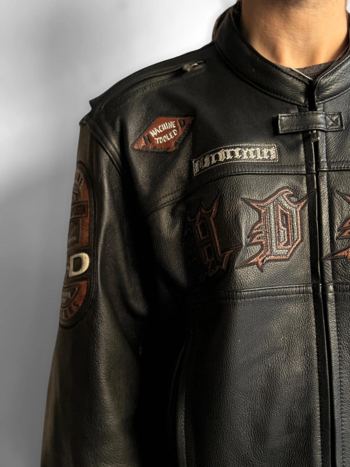 Harley Davidson Leather Biker Jacket XXL