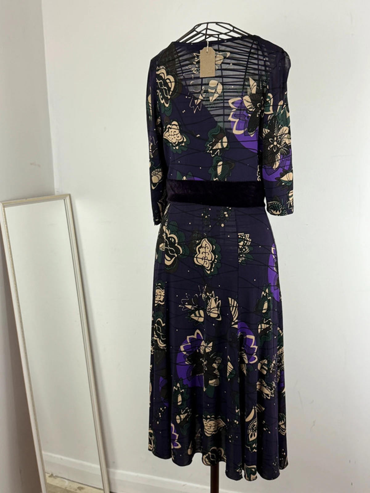 Sandro Ferroni Purple Mandala Pattern Dress Medium
