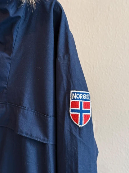 70s Norwegian Mountain Parka Large Vintage Navy