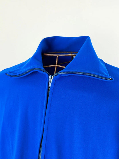 1970s Track Jacket Full Zip Royal Blue Large