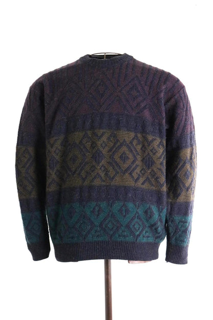 St Michael M&S Vintage Alpaca Blend Wool Fairisle Jumper Large Mens