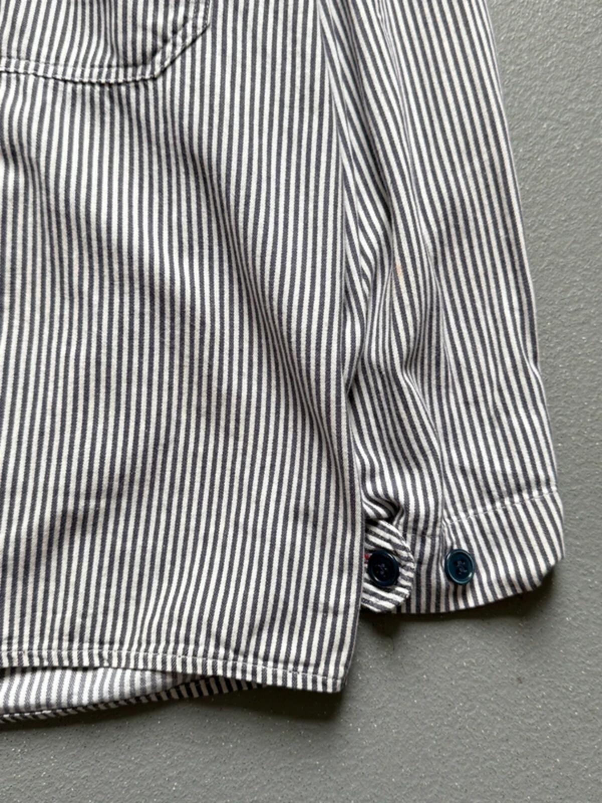 Replay 80s Railroad Stripe Chore Shirt Medium