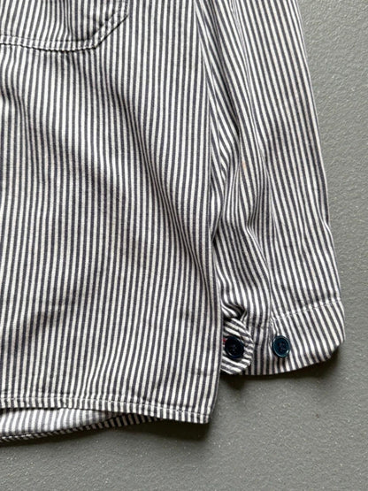Replay 80s Railroad Stripe Chore Shirt Medium