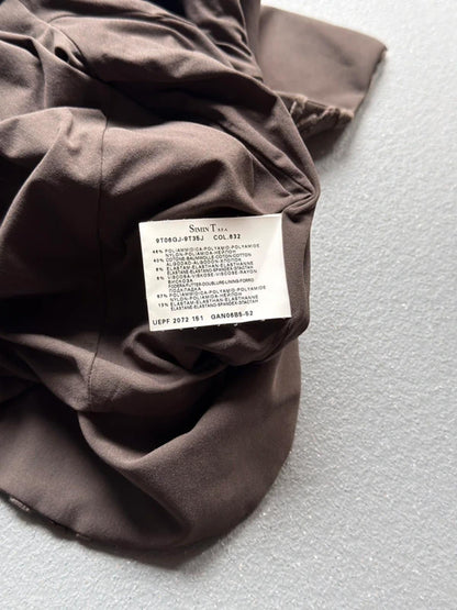 Armani Textured Floral Blazer Taupe Velvet Detail Jacket