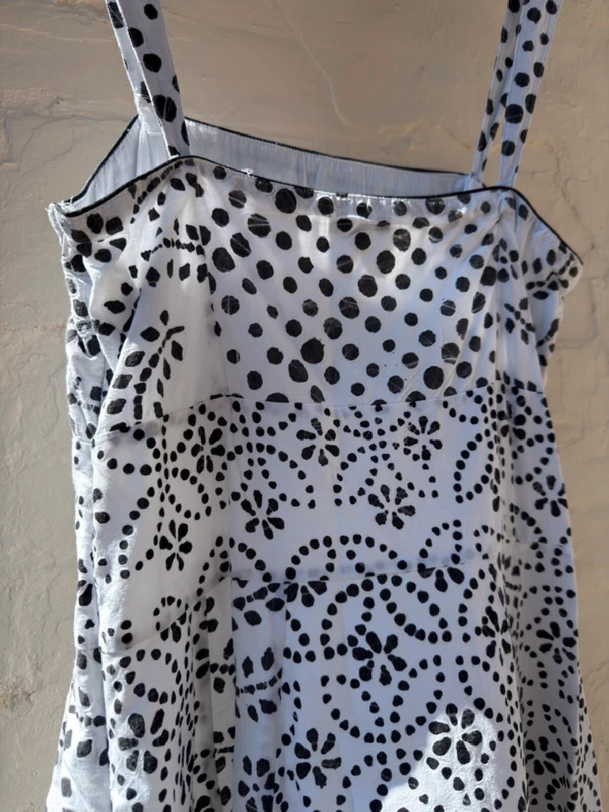 Per Una Summer Strap Dress Size 14 Black & White
