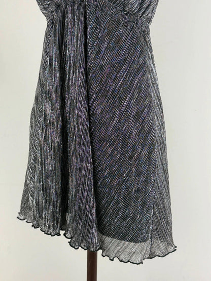 Metallic Backless Dress Size 4 Y2K Miss Selfridge