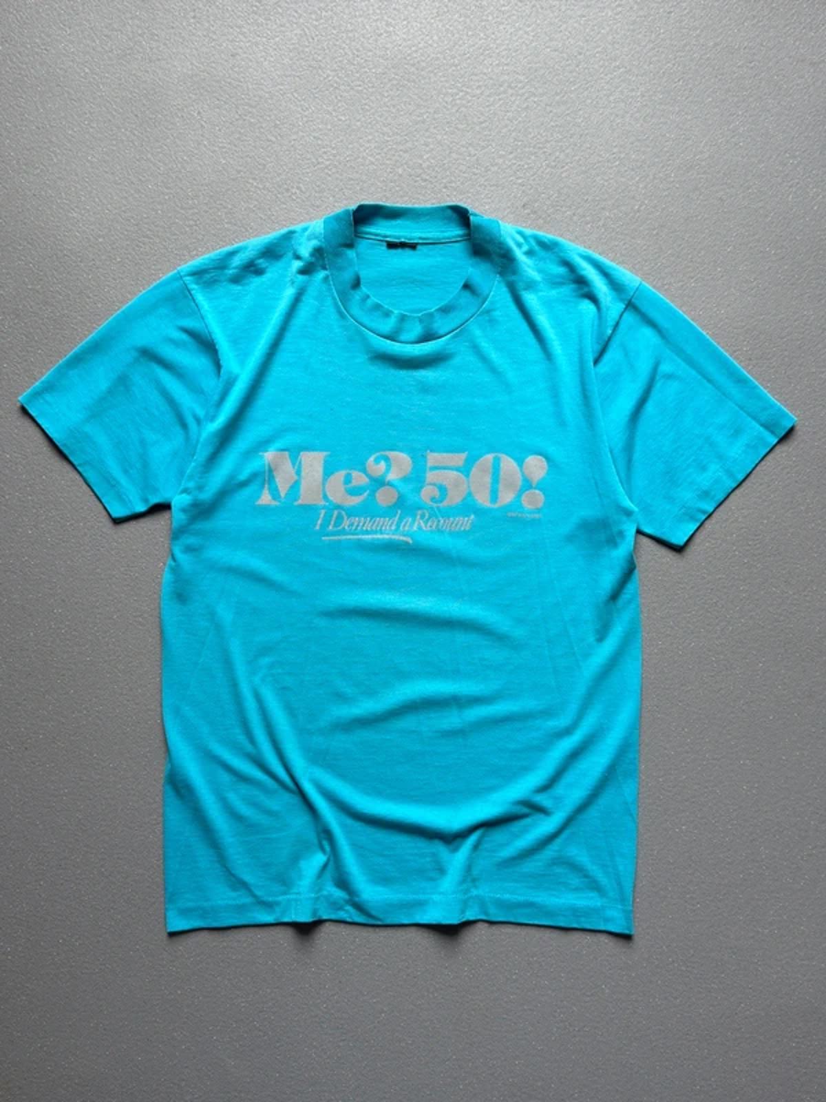 Vintage 80s T Shirt Novelty 50 Print Large