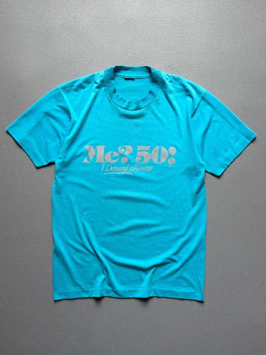 Vintage 80s T Shirt Novelty 50 Print Large