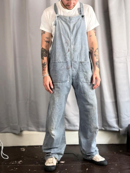 Vintage 1950s Railway Train Driver Dungarees Large