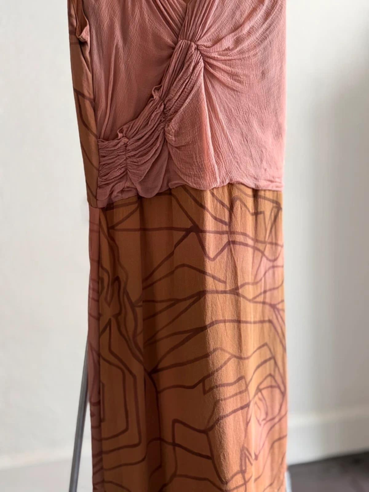 90s Vintage Abstract Sleeveless Mesh Dress Size 8/10