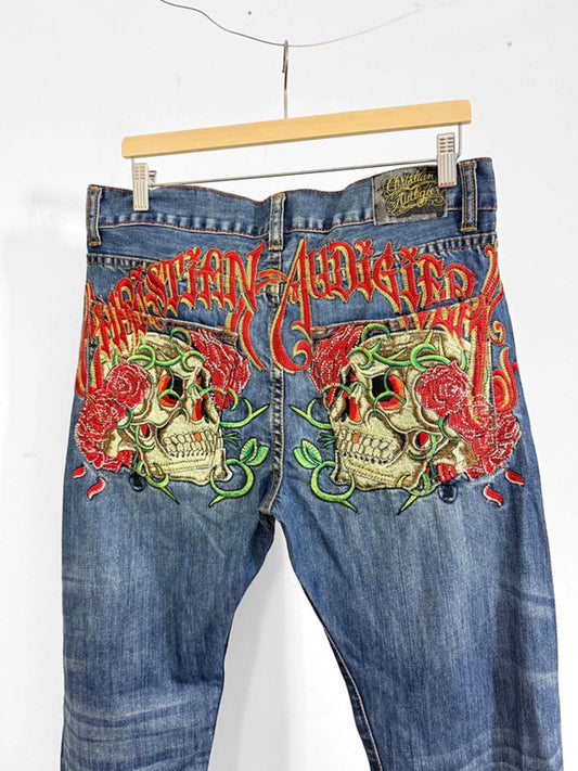 Christian Audigier Y2K Jeans 36”