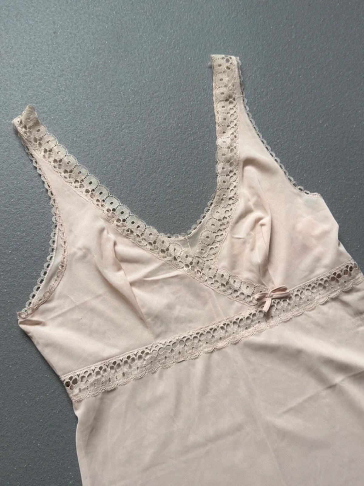 Vintage Peach Slip Dress Size 8 Small