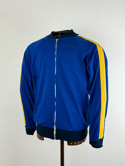 70s Vintage Track Bomber Jacket Medium