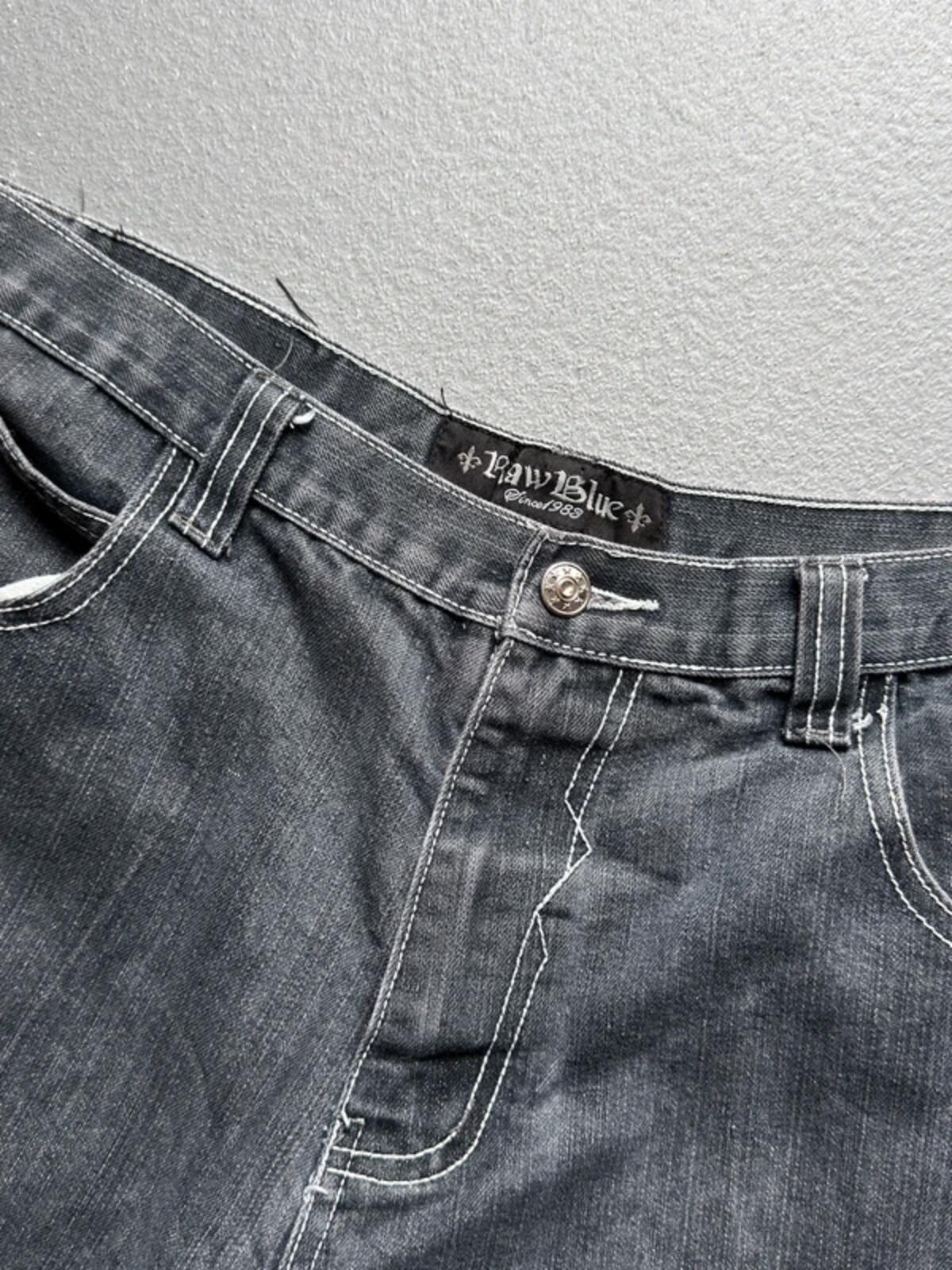 Y2K Baggy Grey Denim Shorts 36”