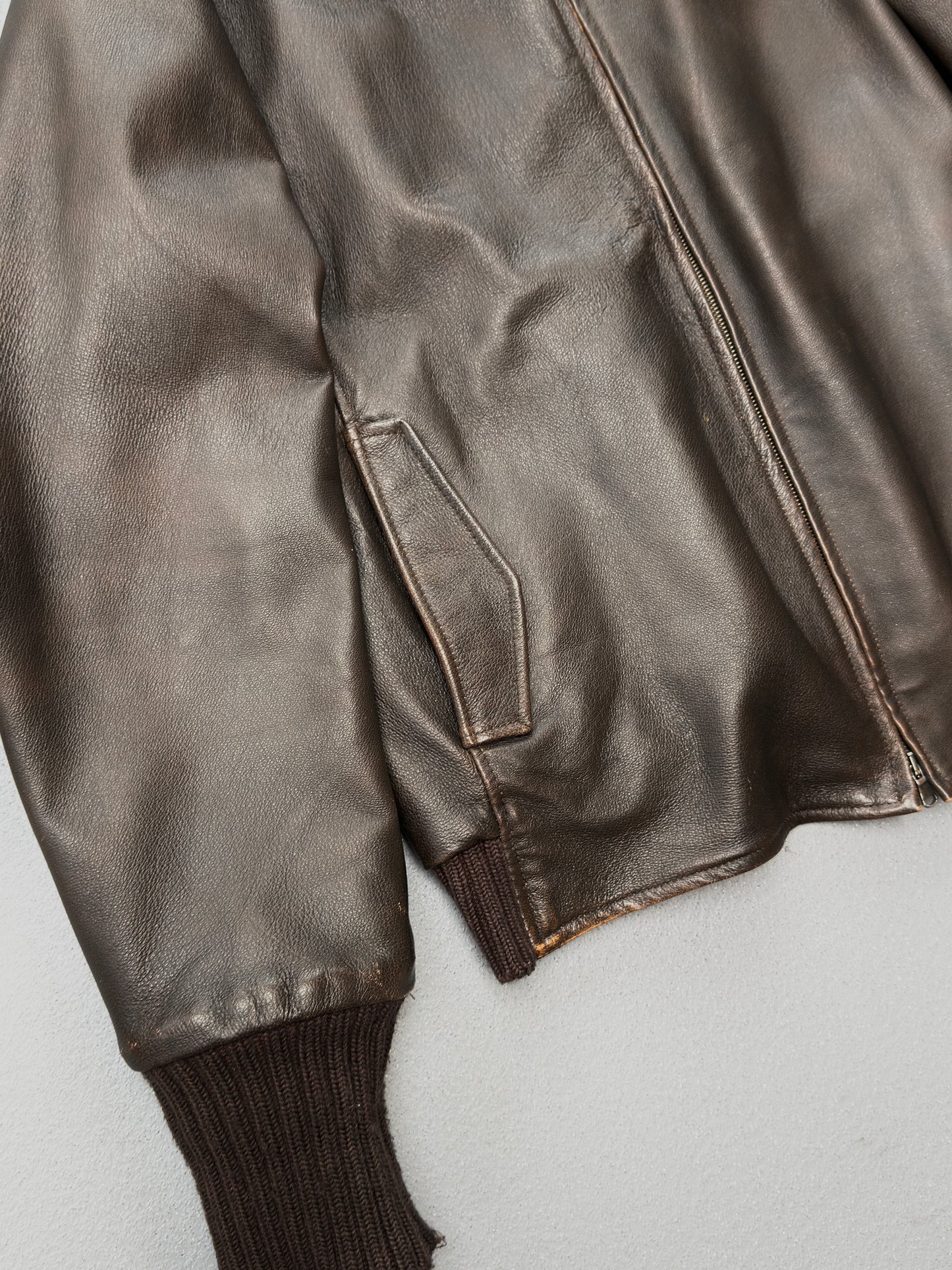 Gian Carlo Rossi Brown Leather Bomber Jacket XL