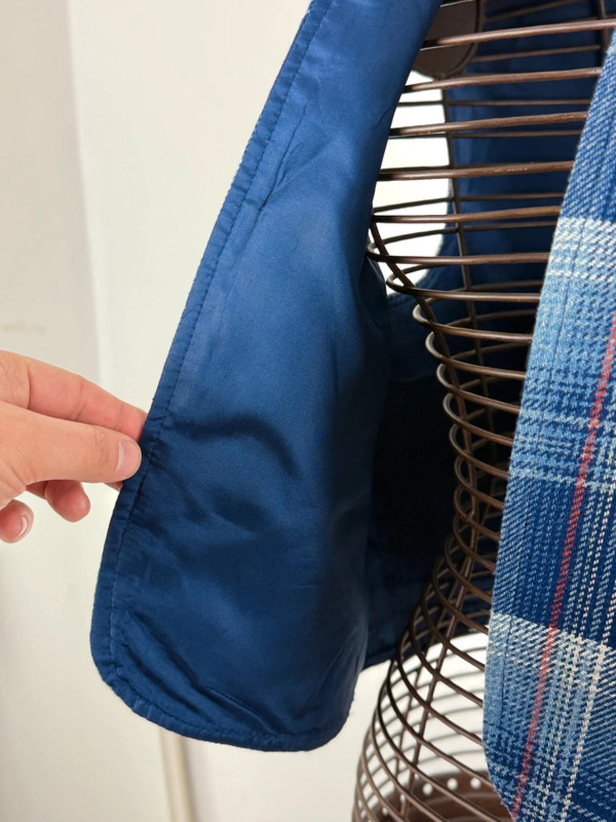 Vintage Plaid Cropped Waistcoat Medium Western